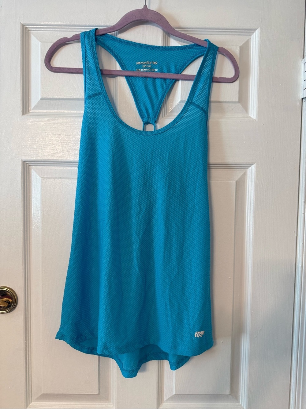 Marika Teal Athletic Mesh Racerback Tank